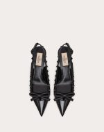 ROCKSTUD BOW SLINGBACK PUMP IN PATENT LEATHER WITH MATCHING STUDS 60MM - Image 4